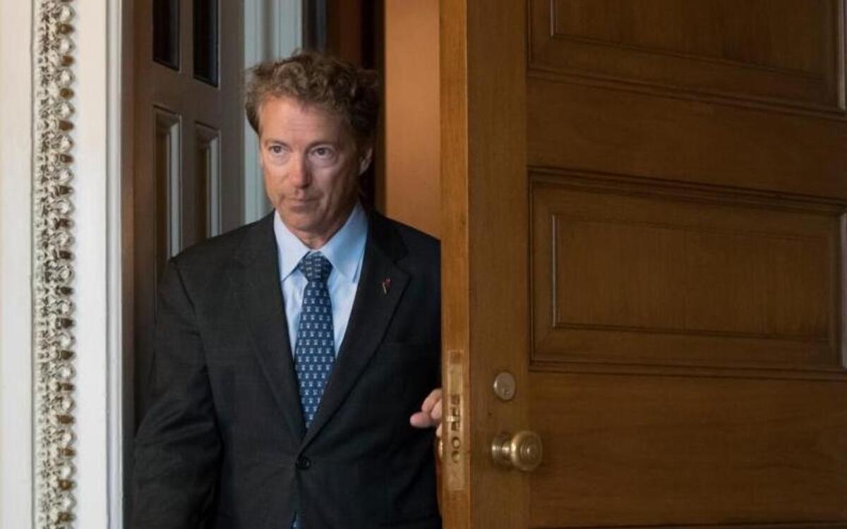 Sen. Rand Paul, R-Ky., leaves a closed-door meeting where Senate Majority Leader Mitch McConnell, R-Ky., announced the release of the Republican healthcare bill, the party's long-awaited attempt to scuttle much of President Barack Obama's Affordable Care Act, at the Capitol in Washington, Thursday, June 22, 2017.