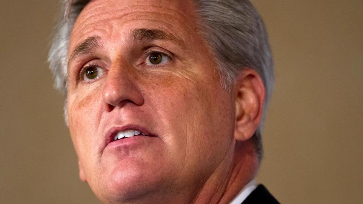 
House Majority Leader Kevin McCarthy of Calif. speaks about foreign policy during the John Hay Initiative, Monday, Sept. 28, 2015, at a hotel in Washington. 
