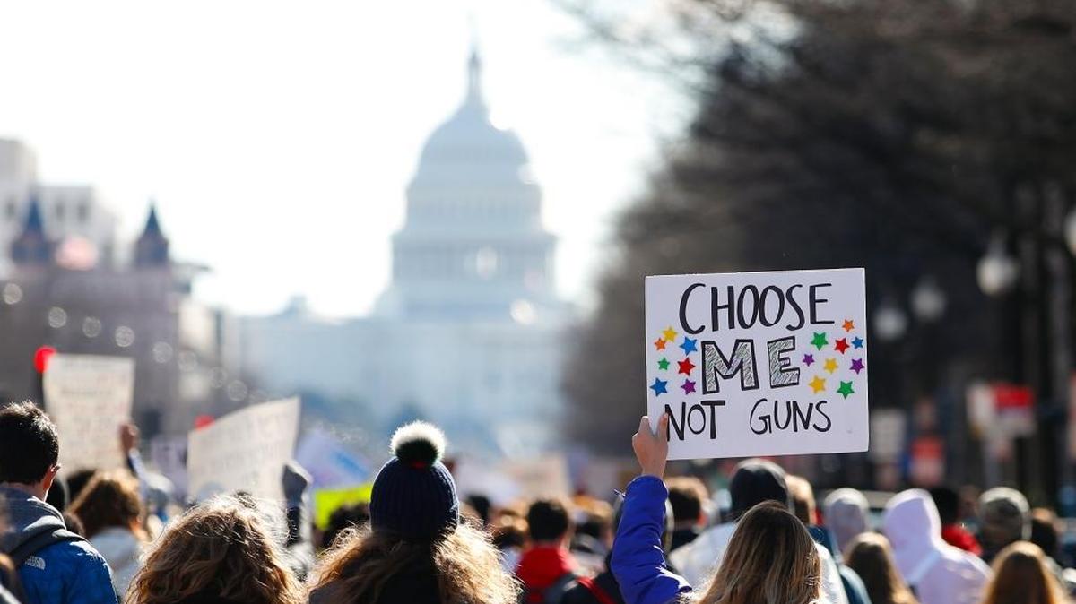 After a rally in front of the White House, students march up Pennsylvania Avenue toward Capitol Hill in Washington, Wednesday, March 14, 2018. Students walked out of school to protest gun violence in the biggest demonstration yet of the student activism that has emerged in response to last month's massacre of 17 people at Florida's Marjory Stoneman Douglas High School.