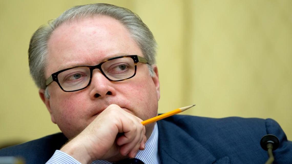Rep. George Holding, R-N.C., listens to testimony on Capitol Hill in Washington, Thursday, May 8, 2014. Following redistricting in his state, Holding will challenge fellow Republican Rep. Renee Ellmers in the 2nd Congressional District GOP primary.