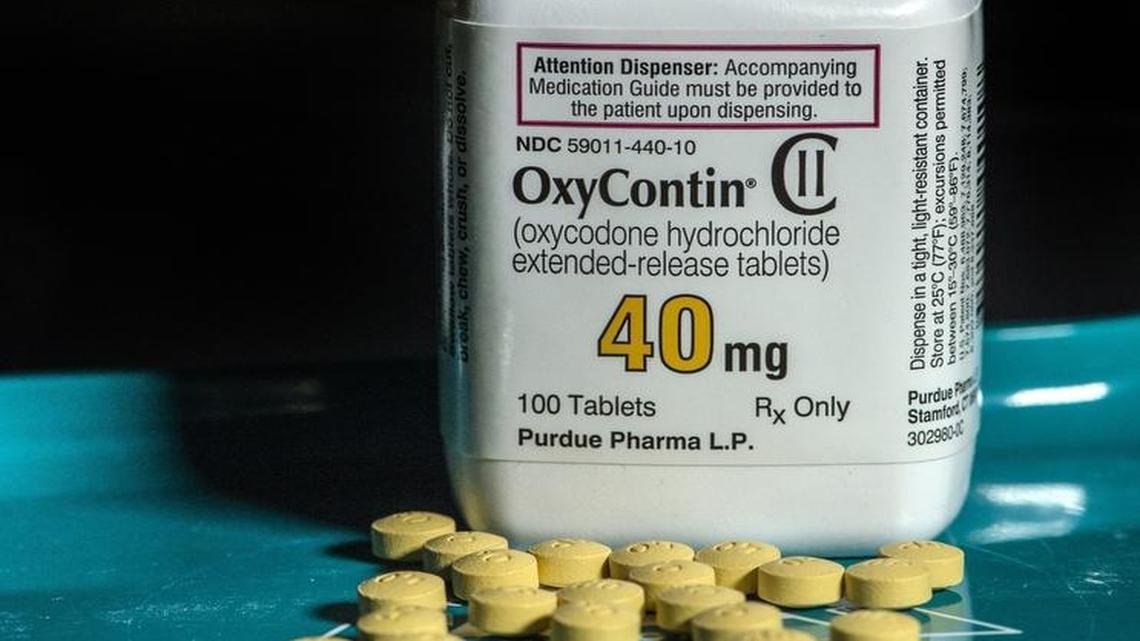 Prescription painkiller and potential source of addiction OxyContin, photographed Feb. 11, 2016, at the University of Kansas' pharmacy.
