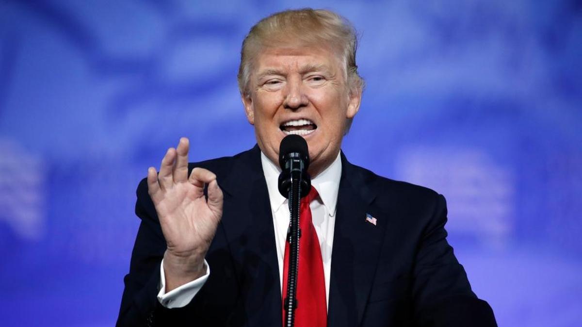 President Donald Trump at the Conservative Political Action Conference (CPAC) on Friday.