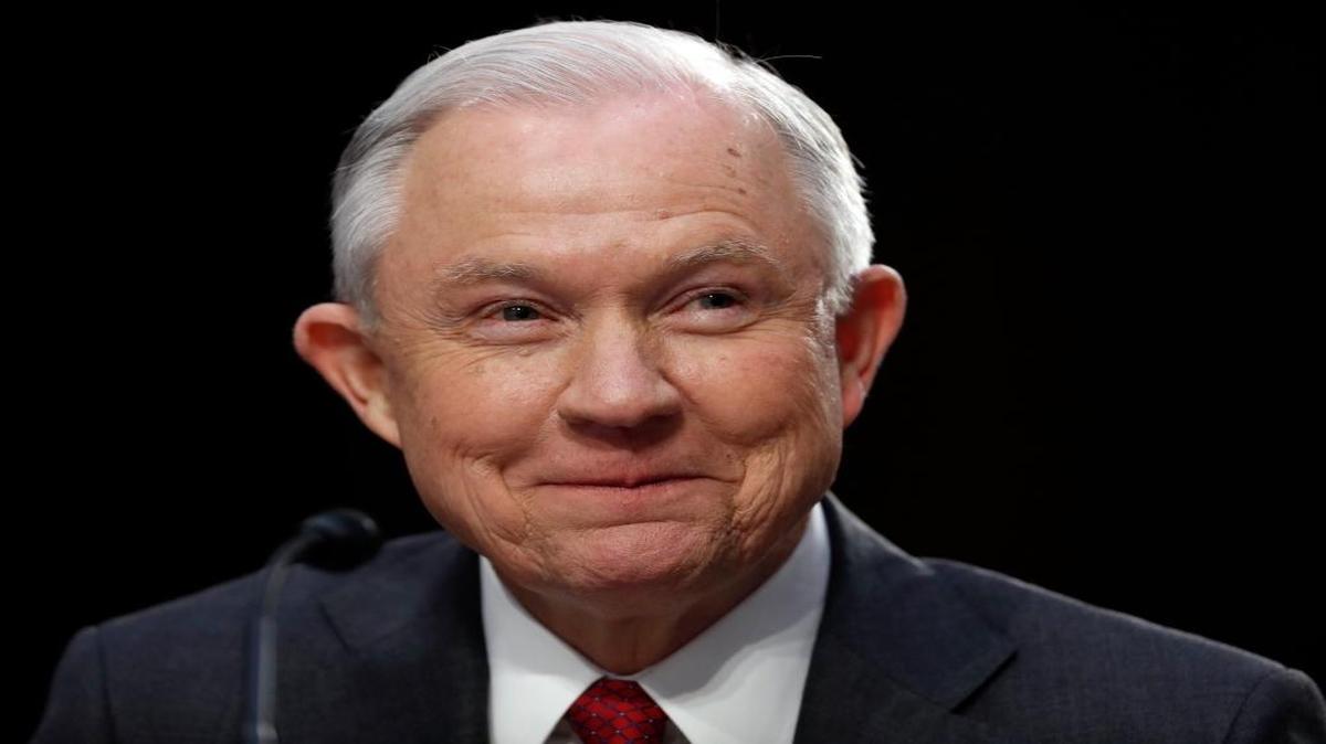 Attorney General Jeff Sessions pauses while speaking on Capitol Hill in Washington, Tuesday, June 13, 2017, as he testifies before the Senate Intelligence Committee hearing about his role in the firing of James Comey, his Russian contacts during the campaign and his decision to recuse from an investigation into possible ties between Moscow and associates of President Donald Trump.