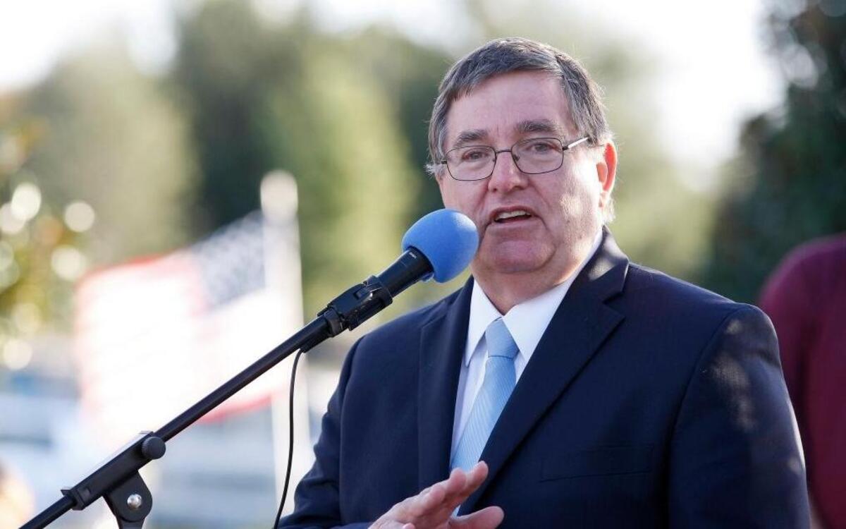 Congressman Michael Burgess speaks during a Veterans Day event at Independence Park in Trophy Club, Texas, on Nov. 11, 2015. Burgess is tasked with the legislation that could replace Barack Obama’s signature health care law.