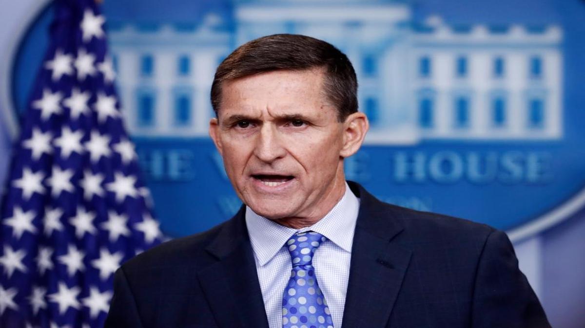 Former National Security Adviser Michael Flynn during the daily news briefing at the White House before his dismissal.