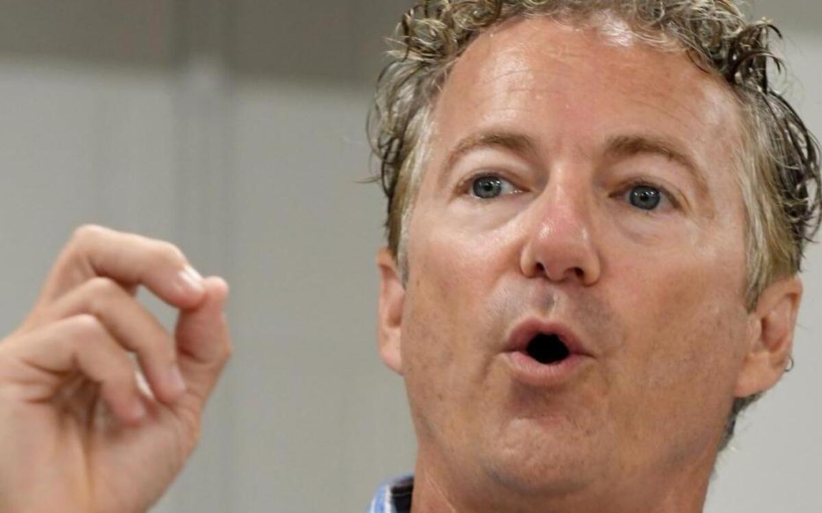 Sen. Rand Paul, R-Ky., speaks Aug. 6, 2016, at the Graves County Republican breakfast in Mayfield, Ky.