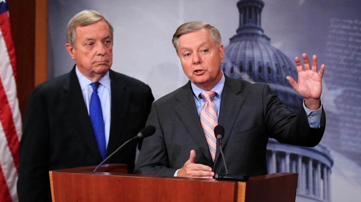 Sens. Richard Durbin and Lindsey Graham talk about immigration. Their efforts to craft a reform plan appear to be over.