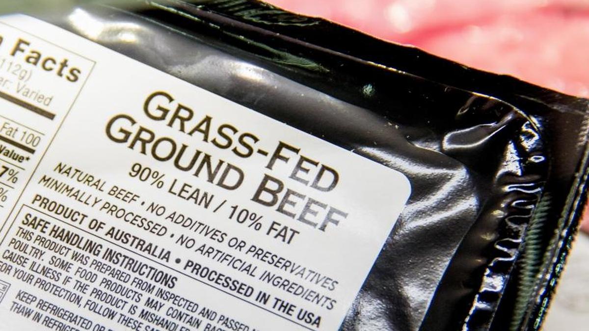 Meat labels such as this one showing that ground beef originated in Australia would disappear if California legislators are successful in adding a provision to the must-pass bill to keep the government funded after Friday. The World Trade Organization has ruled that such "country of origin" labels put Canadian and Mexican ranchers at a disadvantage.