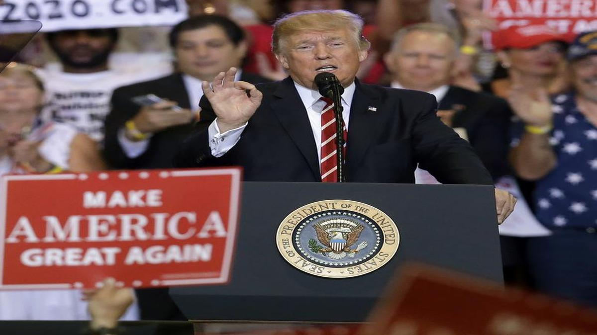 President Donald Trump speaks at a rally at the Phoenix Convention Center, Tuesday, Aug. 22, 2017, in Phoenix. This is his Republican Party now.