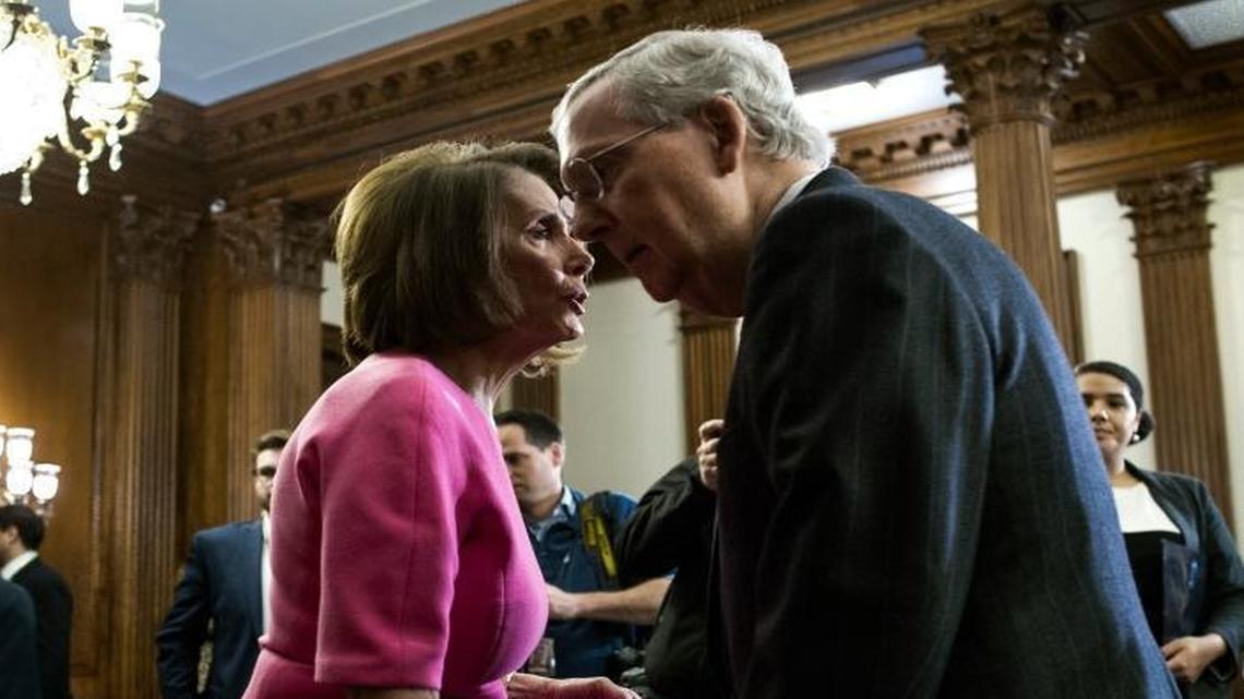 Nancy Pelosi shrugs off Mitch McConnell’s critiques