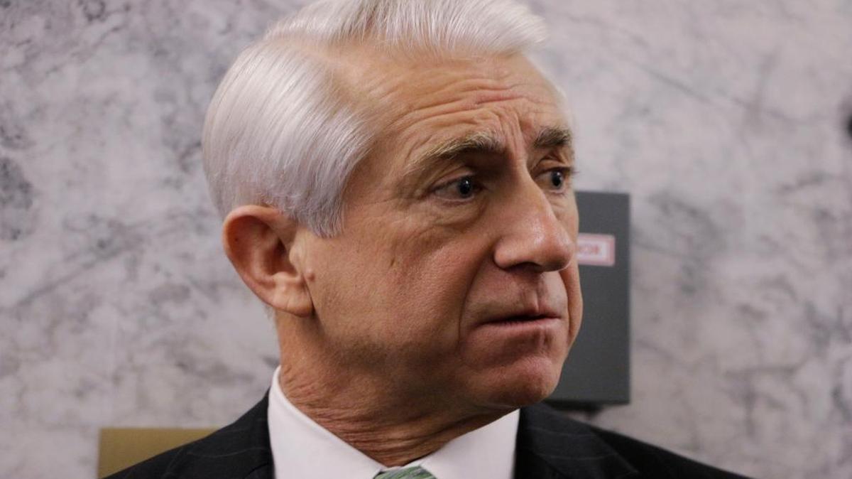 Rep. Dave Reichert, R-Wash., is backing a bill unveiled this week that would repeal the 2010 health care law known as Obamacare. He’s shown here speaking with the media after testifying before the Senate Law and Justice Committee on Nov. 20, 2015, in Olympia, Wash.