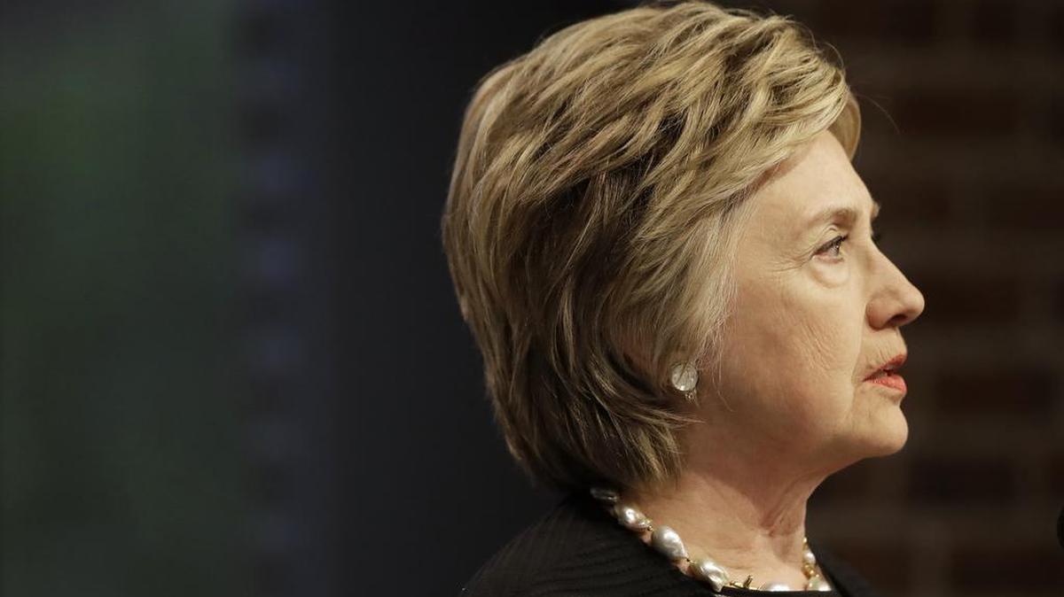 Former Secretary of State Hillary Clinton speaks at a fundraiser for the Elijah Cummings Youth Program in Israel in Baltimore last month.