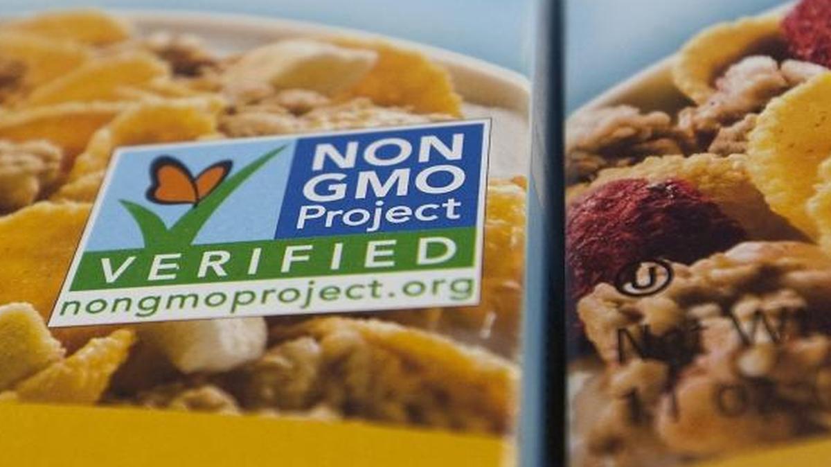 Some packaged foods are labeled as being free of GMO at the Sacramento Natural Foods Co-Op in Sacramento on Sept. 18, 2012. Polls show Americans find the idea of "Frankenfoods" unappetizing and are open to labels identifying which products contain genetically modified ingredients. But some in the scientific community say GMOs are safe. And some anti-hunger advocates say the science behind them can help deliver nourishment to millions living in poverty.
