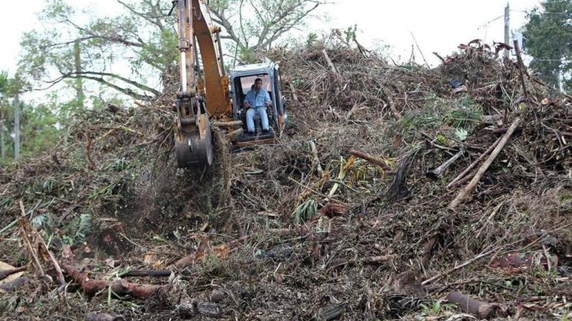 Hurricane Irma debris clearing in the Village of Biscayne Park, where public works employees have worked 12-hour shifts, 7 days a week until all the debris is removed from the streets.