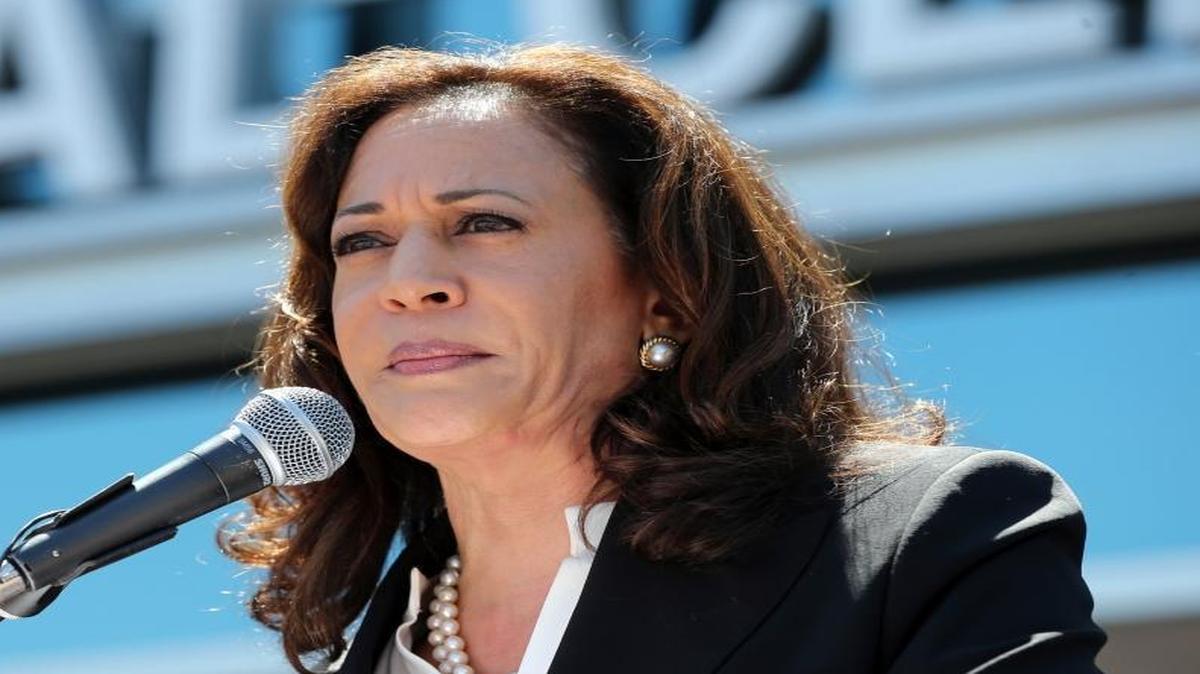 U.S. Sen. Kamala Harris, D-Calif., at a rally against the repeal or replacement of Obamacare, at Harbor-UCLA Medical Center in Torrance, Calif