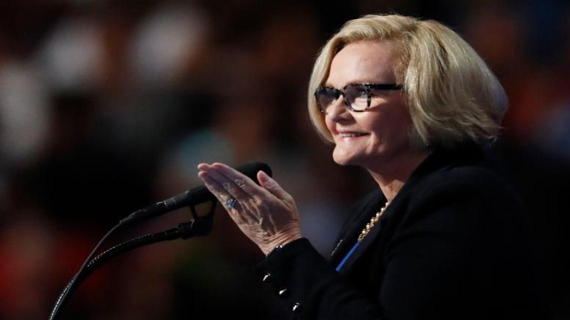 Sen. Claire McCaskill speaks during the final day of the Democratic National Convention in Philadelphia, Thursday, July 28, 2016.