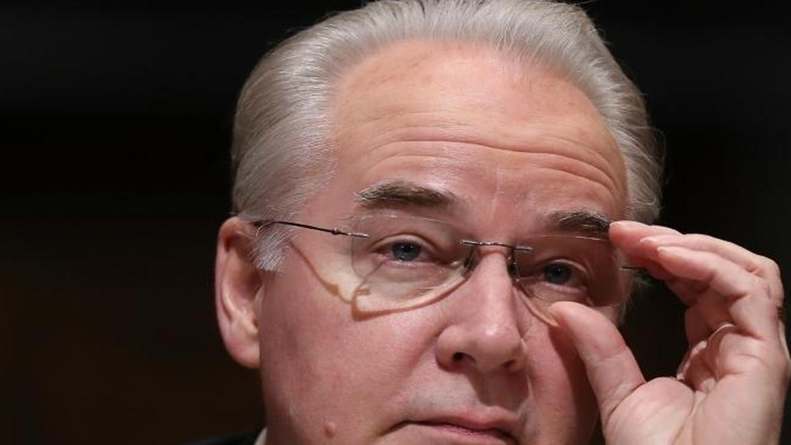 In this Jan. 24, 2017, file photo, Health and Human Services Secretary-designate Rep. Tom Price, R-Ga. pauses while testifying on Capitol Hill in Washington at his confirmation hearing before the Senate Finance Committee. The Trump administration and congressional Republicans are considering a series of actions to stabilize health insurance markets for some 18 million people who buy their own policies.