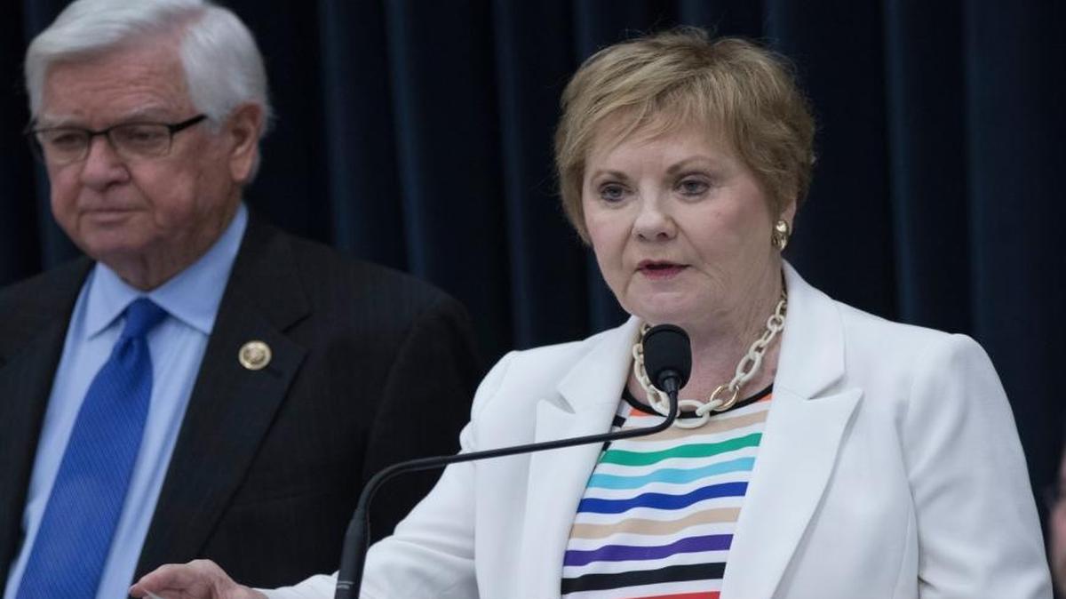 Rep. Kay Granger, R-Texas, right, chairman of the House Appropriations Committee's Subcommittee on State, Foreign Operations and Related Agencies, speaks during the committee's consideration of the funding bill for fiscal year 2017 for those agencies in Washington, D.C., on July 12, 2016.