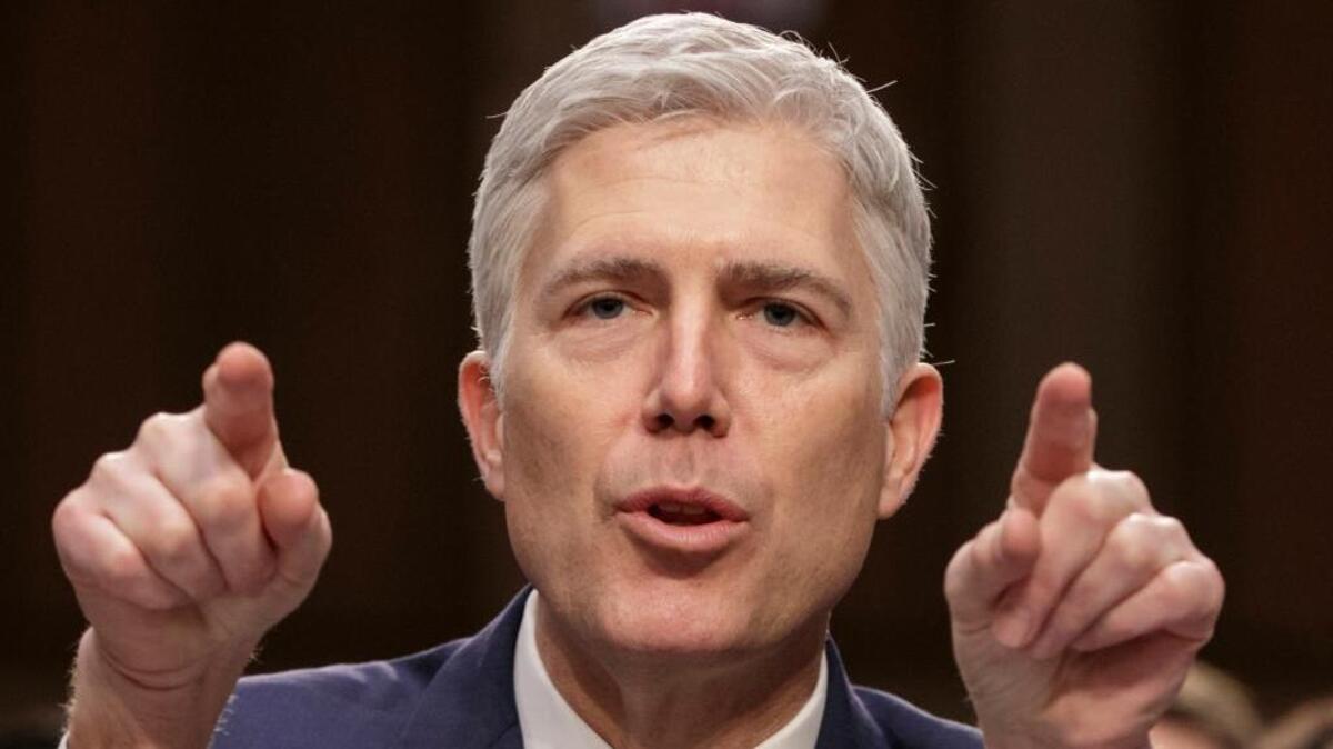 Supreme Court nominee Judge Neil Gorsuch faces the Senate Judiciary Committee on the final day of his confirmation hearing, on Capitol Hill in Washington, March 22, 2017.