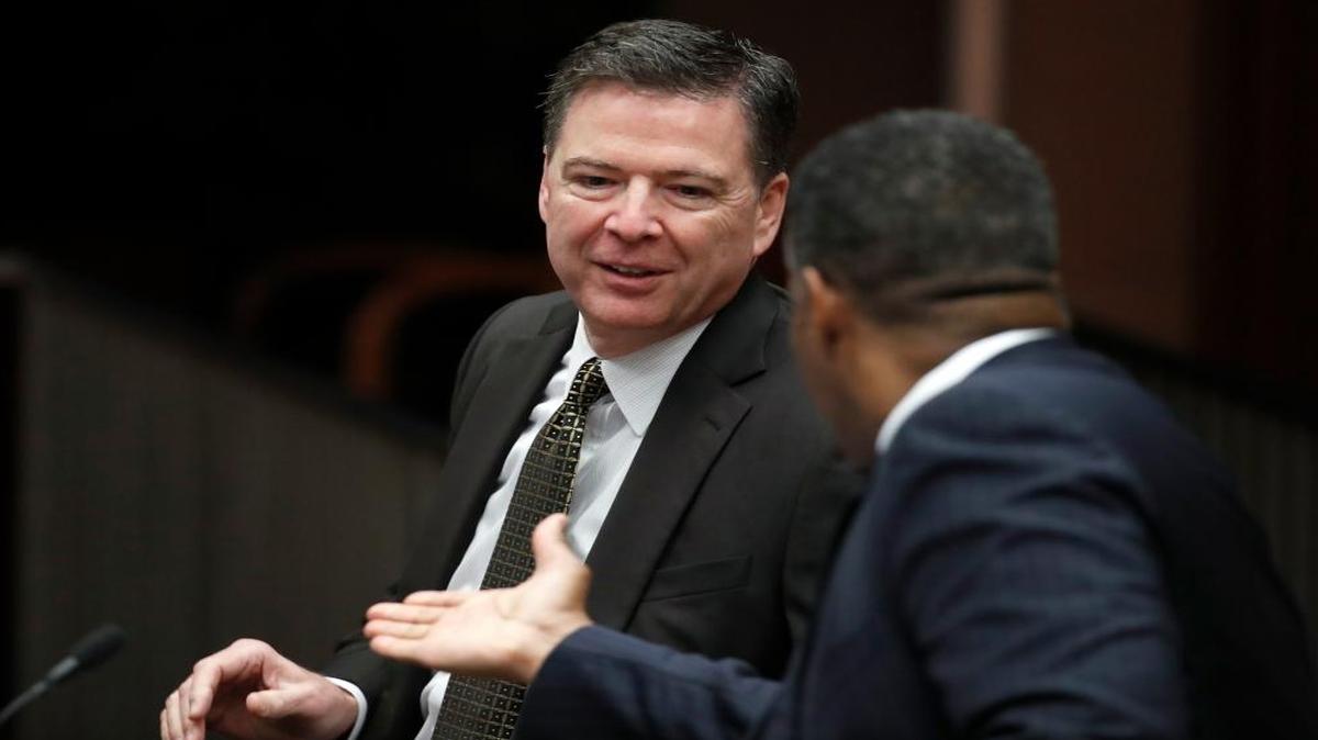 FBI Director James Comey at the Justice Department in Washington on Tuesday, April 18, 2017. The House Intelligence Committee has asked him and the head of the National Security Agency to testify at a closed-door hearing May 2 on Russian meddling in last year’s U.S. presidential election.