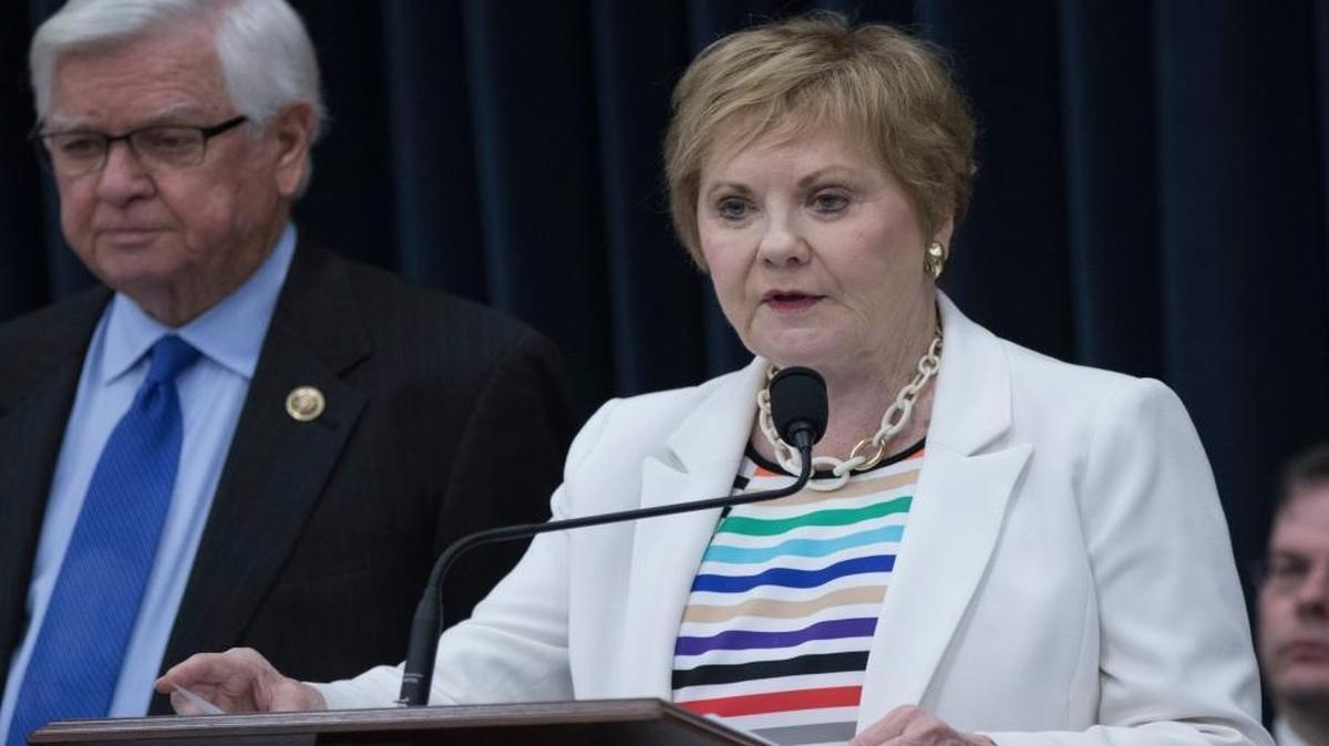 Rep. Kay Granger, R-Texas, the chairman of the House Appropriations Committee's Subcommittee on State, Foreign Operations and Related Programs, speaks in Washington during the committee's consideration of the funding bill for fiscal year 2017 for those agencies on July 12, 2016.