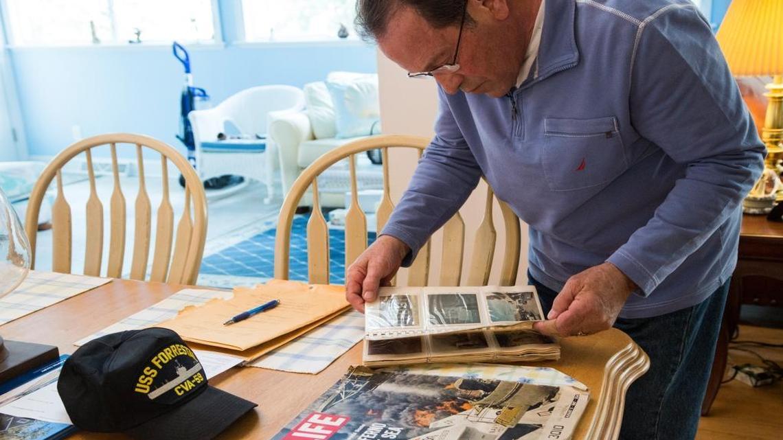 Sam Grenco, a "blue water" Navy Vietnam veteran who lives in Pine Knoll Shores, N.C., is not automatically eligible for disability benefits even though his health problems align with conditions known to have been caused by a chemical in Agent Orange. He says he was exposed through the drinking water distillation system on Navy ships.