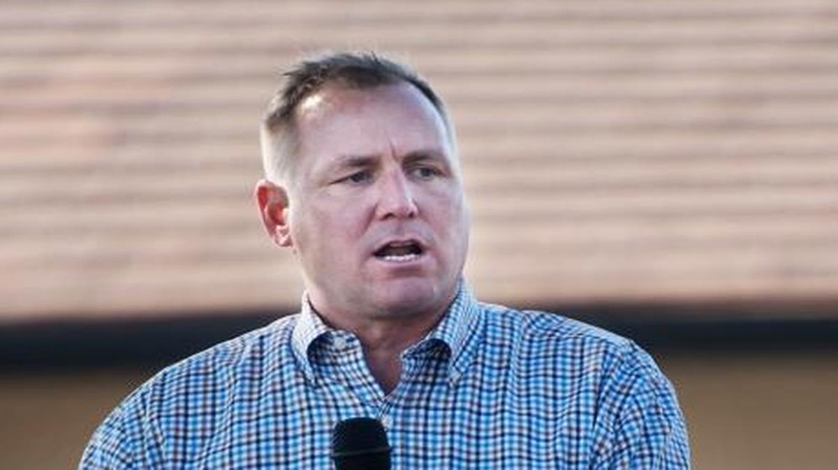 Congressman Jeff Denham speaks in Turlock, California, on Wednesday, Nov. 11, 2015.