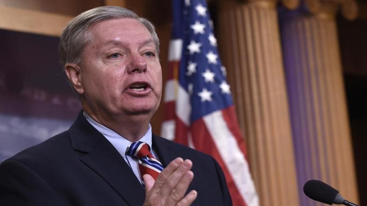 Sen. Lindsey Graham, R-S.C., a former presidential candidate, answers questions about his opinions on the presidential candidates during a news conference on Capitol Hill in Washington, Jan. 21, 2016.
