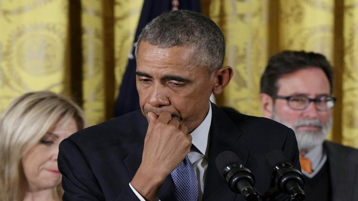 President Barack Obama pauses as he speaks in the East Room of the White House in Washington, Tuesday, Jan. 5, 2016, about steps his administration is taking to reduce gun violence.