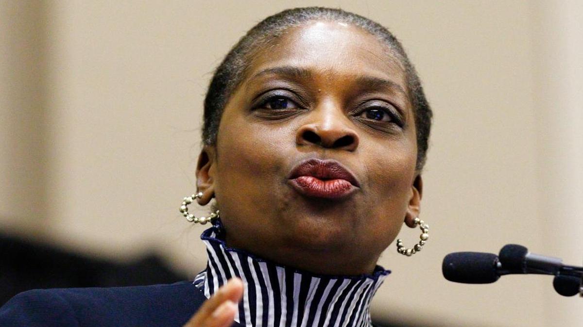 FCC Commissioner Mignon Clyburn addresses the state Broadband Summit hosted by the Mississippi Broadband Connect Coalition, Dec. 2, 2014, in Jackson, Miss.