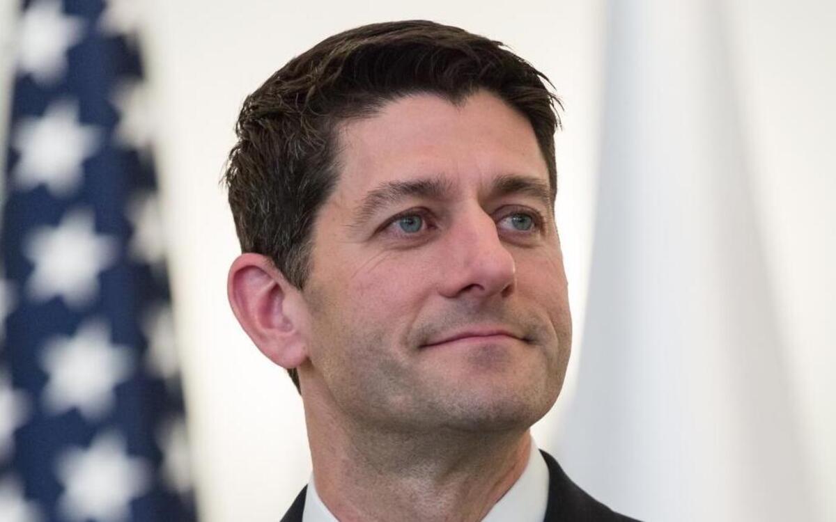 House Speaker Paul Ryan speaks to the media after a meeting with Polish President Andrzej Duda on April 21, 2017, in the presidential palace in Warsaw, Poland. Ryan will likely need Democratic votes to pass a budget proposal to fund the government through September.