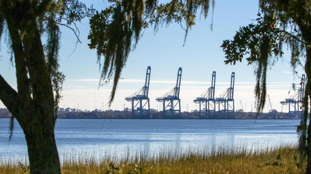 Containers arriving and leaving the Wando Welch Terminal (WWT) are unloaded and loaded for shipment. The terminal is the Port's largest terminal in terms of volume and physical size. The project to deepen the Charleston Harbor that begins in 2016 will make it the deepest harbor on the east coast and will bring larger vessels to the terminals.