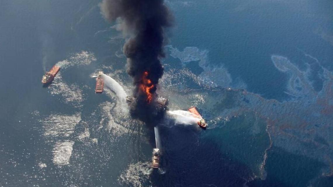 Oil gushes into the Gulf of Mexico following the explosion of the Deepwater Horizon oil rig on April 21, 2010. The Senate’s tax overhaul bill included oil-drilling concessions in the Arctic National Wildlife Refuge to win over Alaska Sen. Lisa Murkowski. Miami Rep. Carlos Curbelo says he wants them taken out.