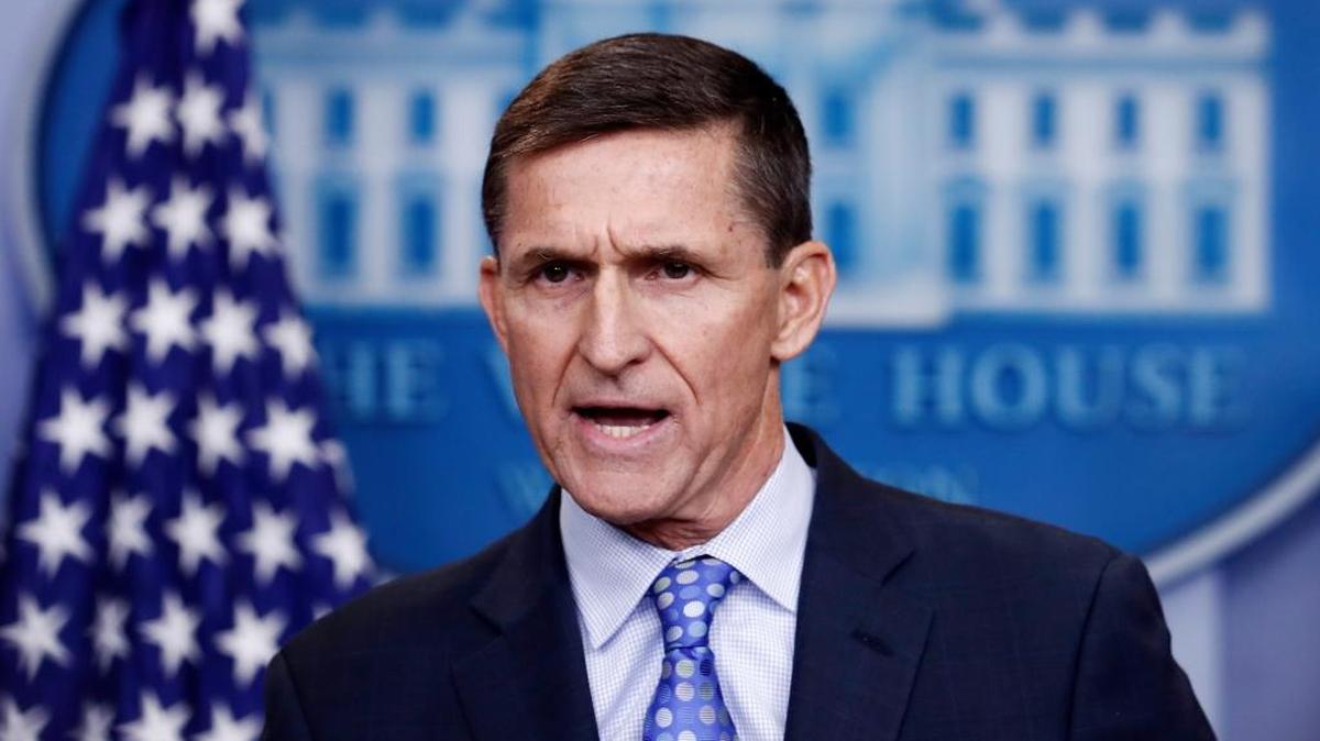 National Security Adviser Michael Flynn speaks during the daily news briefing at the White House, in Washington, Wednesday, Feb. 1, 2017. Flynn said the administration is putting Iran "on notice" after it tested a ballistic missile.
