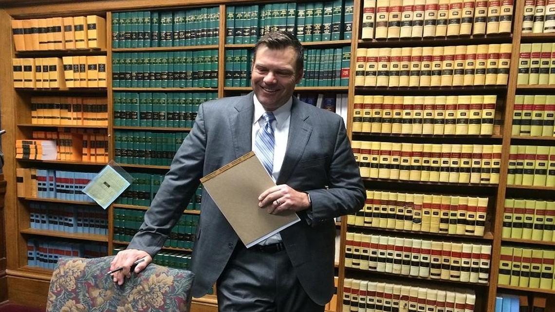 Kansas Secretary of State Kris Kobach asserted without evidence that millions of noncitizens voted in the presidential election moments after he certified the state’s election results Wednesday.