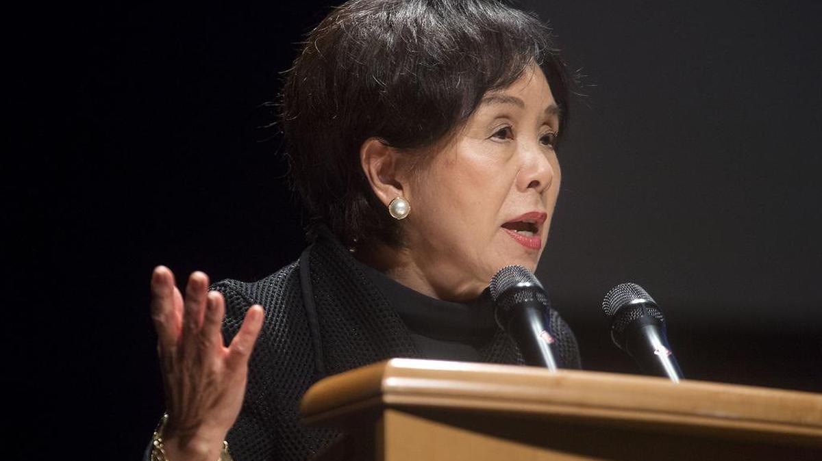 Rep. Doris Matsui speaks at the University of California, Davis, convocation event in September.