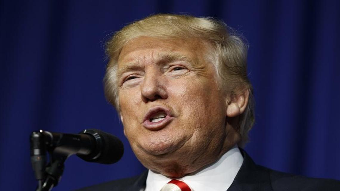 Republican presidential candidate Donald Trump speaks during a campaign rally, Thursday, Sept. 1, 2016, in Wilmington, Ohio.