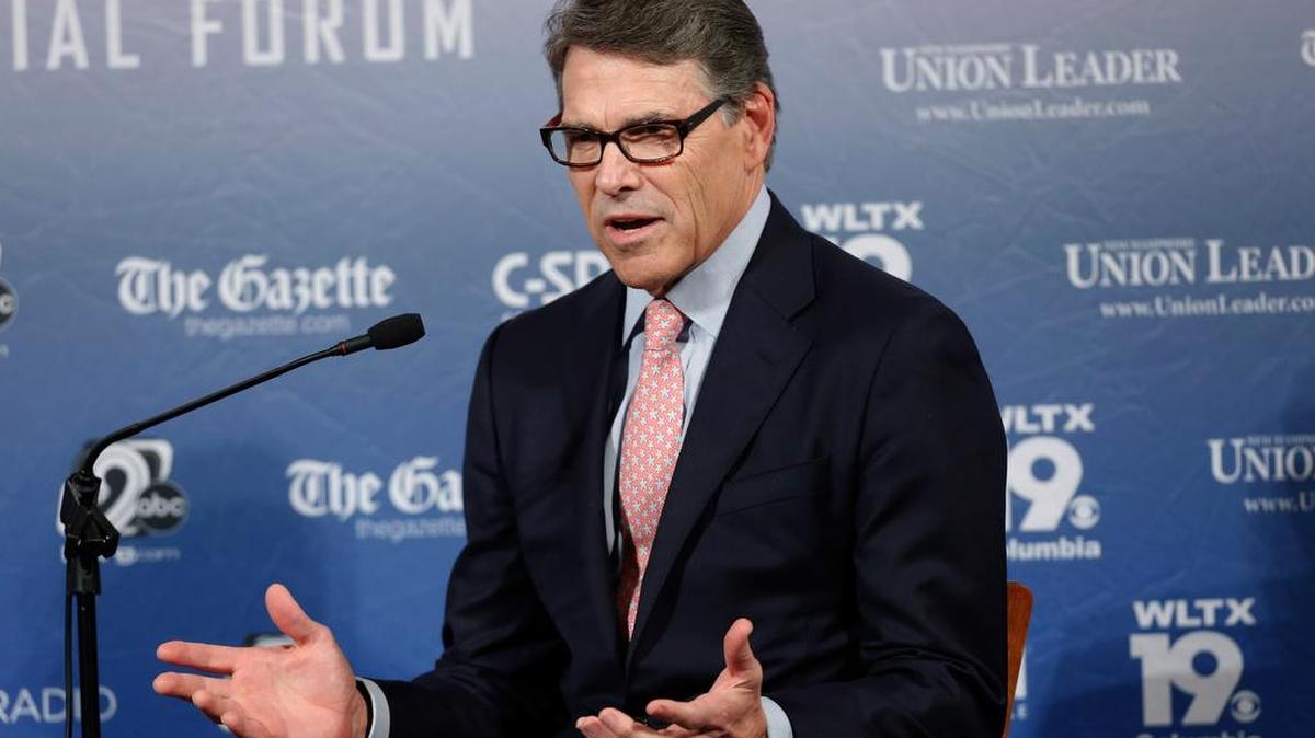 
Republican presidential candidate, former Texas Gov. Rick Perry speaks during a forum Monday in Manchester, N.H. 
