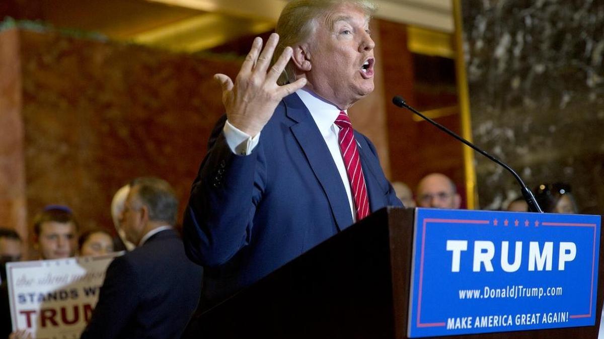 
Republican presidential candidate Donald Trump during a news conference at Trump Towers in New York last week. 
