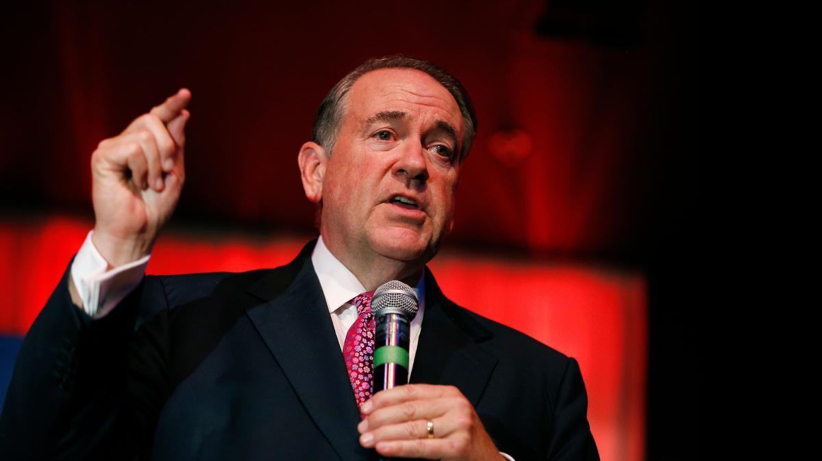 
Gov. Mike Huckabee, speaking at a Las Vegas event, has harshly criticized President Barack Obama’s Iran nuclear deal. Obama fought back Monday. 
