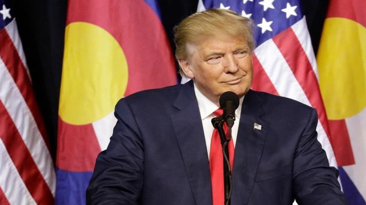 Republican presidential candidate Donald Trump speaks at a rally Monday, Oct. 3, 2016, in Pueblo, Colo.