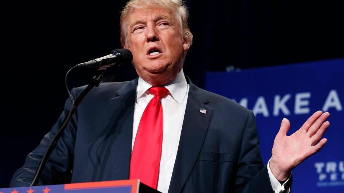 Republican presidential candidate Donald Trump speaks during a campaign rally, Wednesday, Oct. 5, 2016, in Reno, Nev., one of the too close to call swing states.
