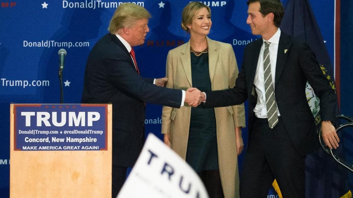 Jared Kushner, right, husband of Ivanka Trump, defended his father-in-law Republican presidential candidate Donald Trump in an open letter Wednesday.