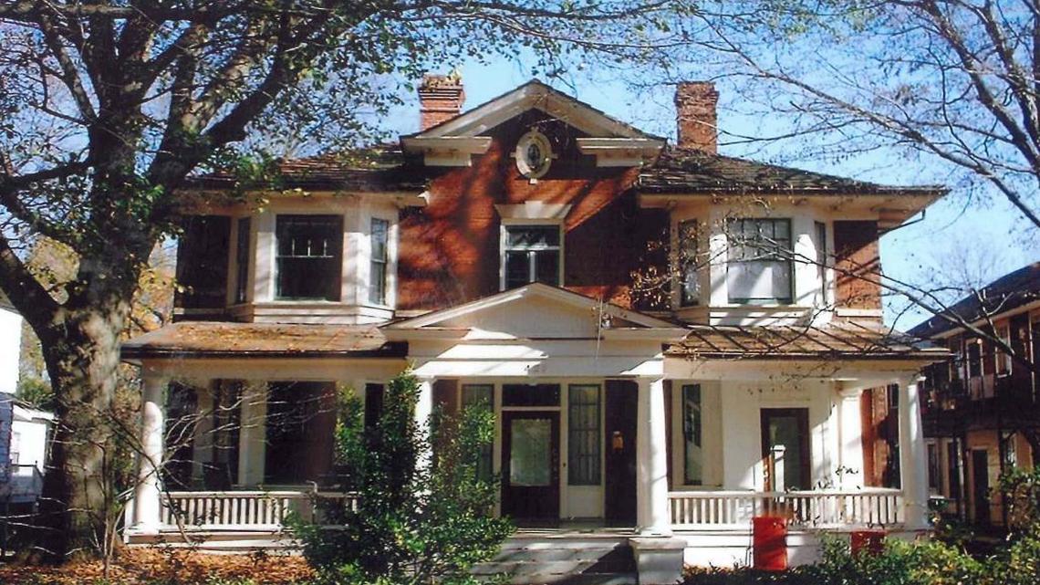 The large colonial home and rental unit that Stephen Wrinn, the husband of Democratic senatorial candidate Deborah Ross, purchased in Raleigh’s Boylan Heights historic district in 1992 before they married. The couple later spent $386,000 renovating the home and rental unit, qualifying for $131,000 in state and federal tax credits.