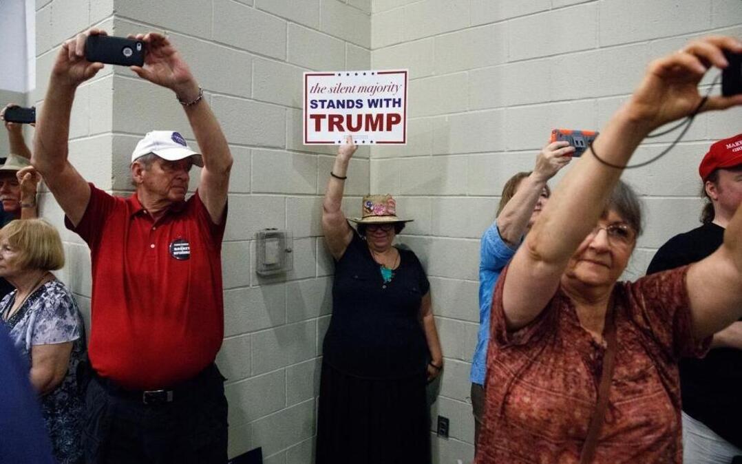 Donald Trump’s down in the polls and his prospects look bleak. But his silent majority thinks otherwise at the South Florida Fairgrounds and Convention Center.