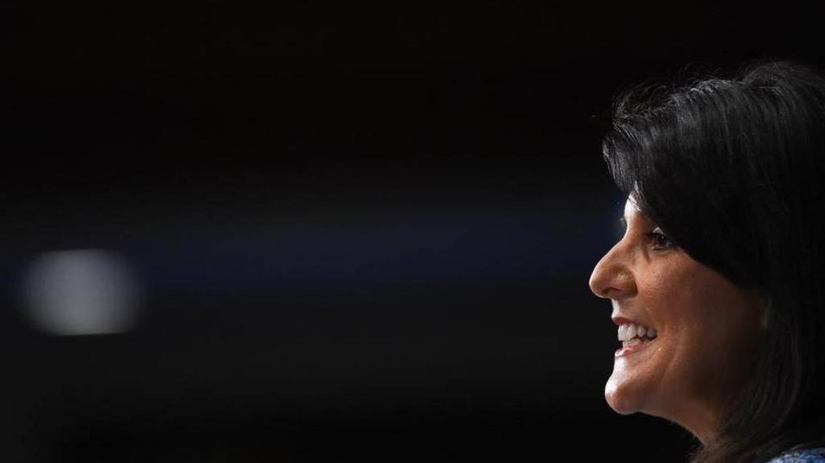 Gov. Nikki Haley of South Carolina was the Republican speaker at the 131st annual Gridiron Dinner. In this photo, she speaks at the National Press Club in Washington, D.C. on Sept. 2, 2015.