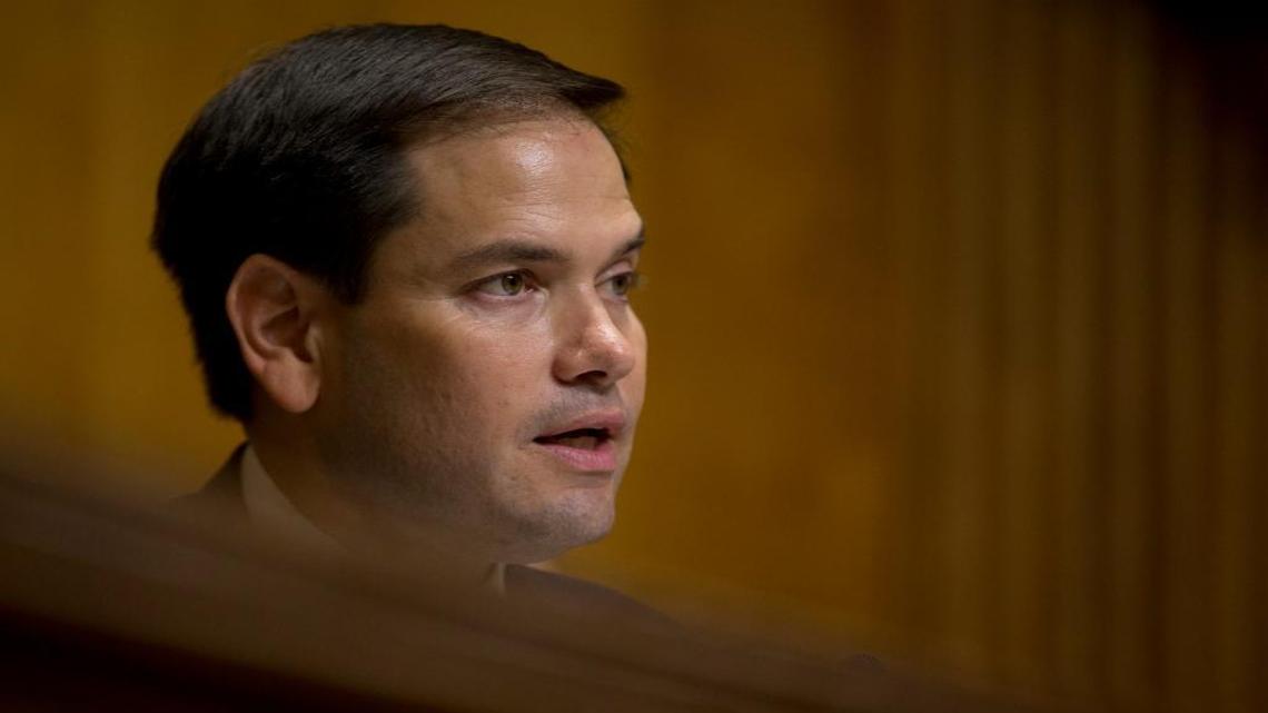 Sen. Marco Rubio, R-Fla., speaks on Capitol Hill in Washington on Wednesday, July 13, 2016, during a subcommittee hearing about the Zika virus. Rubio comfortably leads Democratic challengers in a new Quinnipiac poll.
