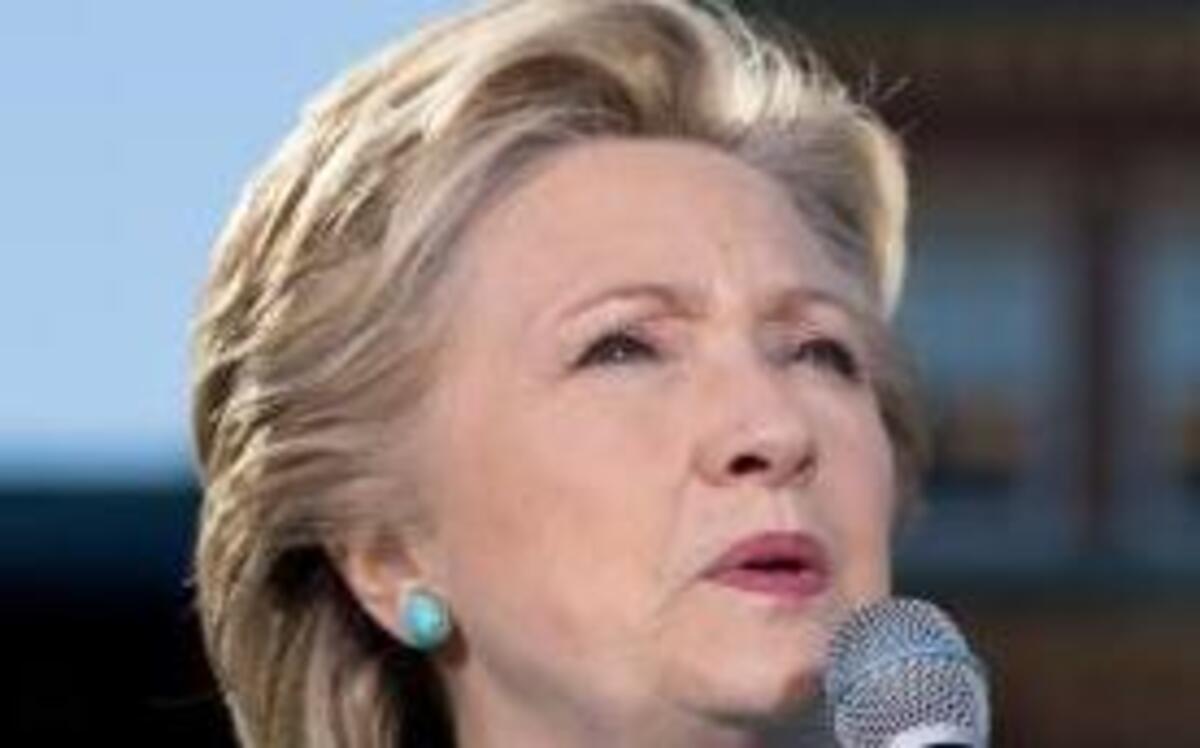 Democratic presidential candidate Hillary Clinton speaks at a rally at St. Anselm College in Manchester, N.H., Monday, Oct. 24, 2016.