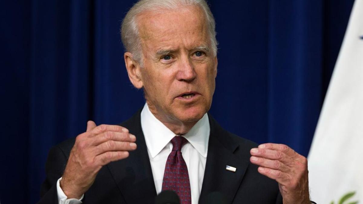 
In this June 16, 2015, photo, Vice President Joe Biden speaks in the South Court Auditorium on the White House campus in Washington. Although Biden has yet to make a decision on a run for the presidency, his advisers say the discussions taking form in the last several weeks are serious enough that he and his associates have started gaming out mechanics like fundraising, ballot deadlines and an early primary-state strategy. 
