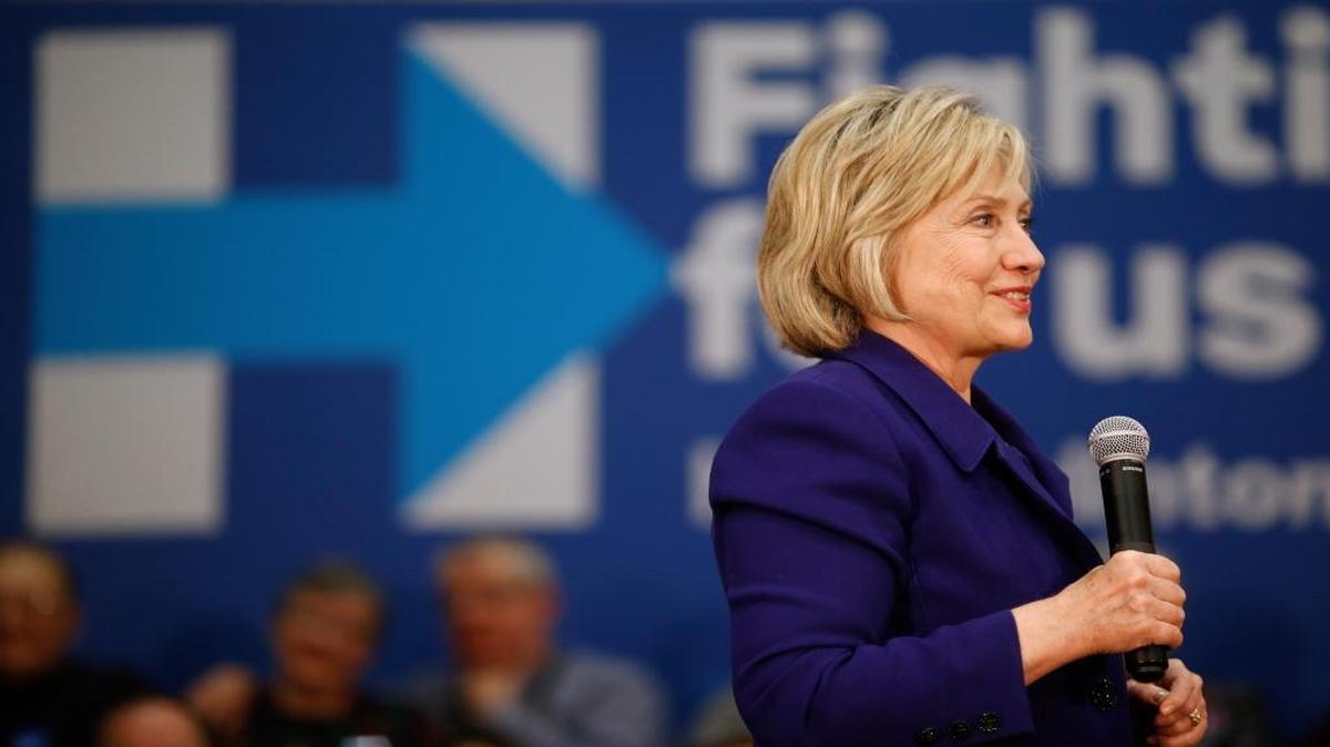 Hillary Clinton speaks during a campaign event in Burlington, Iowa, on Wednesday, Jan. 20, 2016.